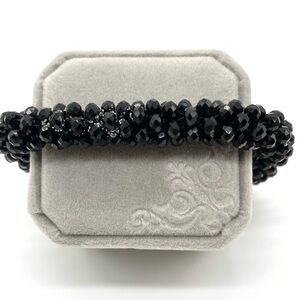 Chico's Black Faceted Bead Bracelet